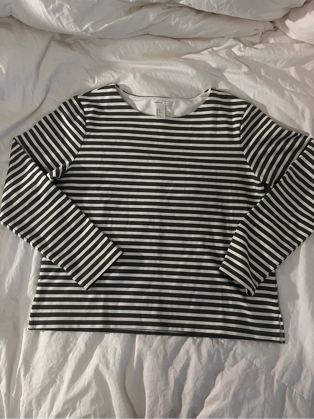 Black and White Striped Women’s Long Sleeve Top